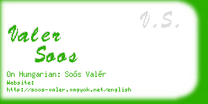 valer soos business card