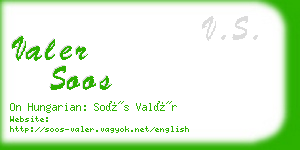 valer soos business card